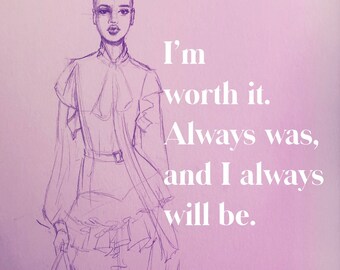 Marker Fashion Illustration, Colorful, Print, sharpie art, purple
