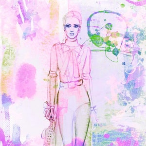 Marker and paint drips Fashion Illustration, Colorful, Print, sharpie art, colorful, Simulated Rainbow art