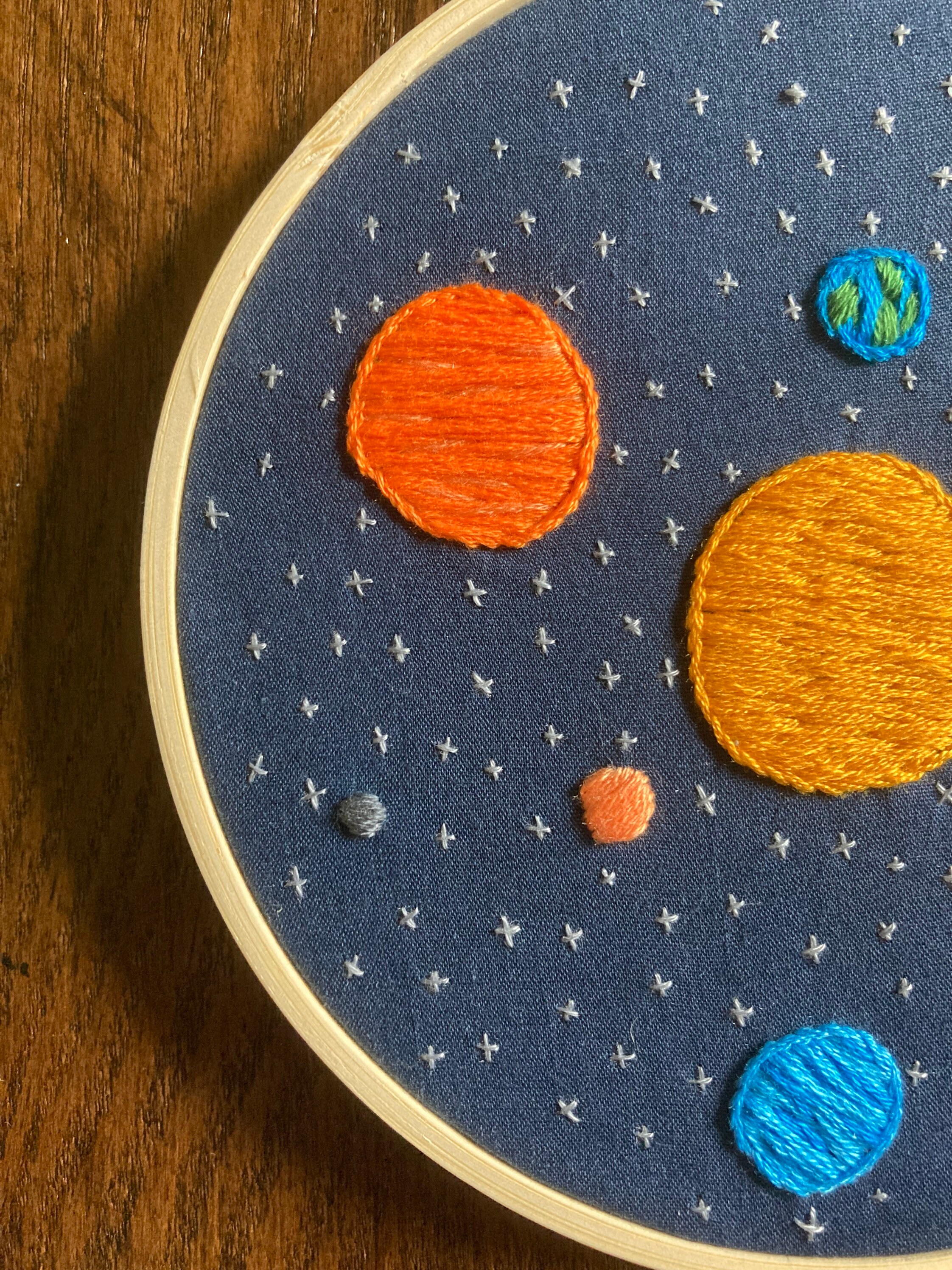Solar System Embroidery 5 Hoop Etsy