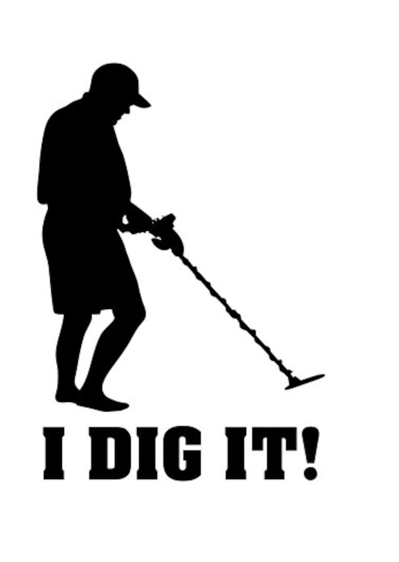 Metal detecting detectorist Novelty Vinyl sticker decal Etsy