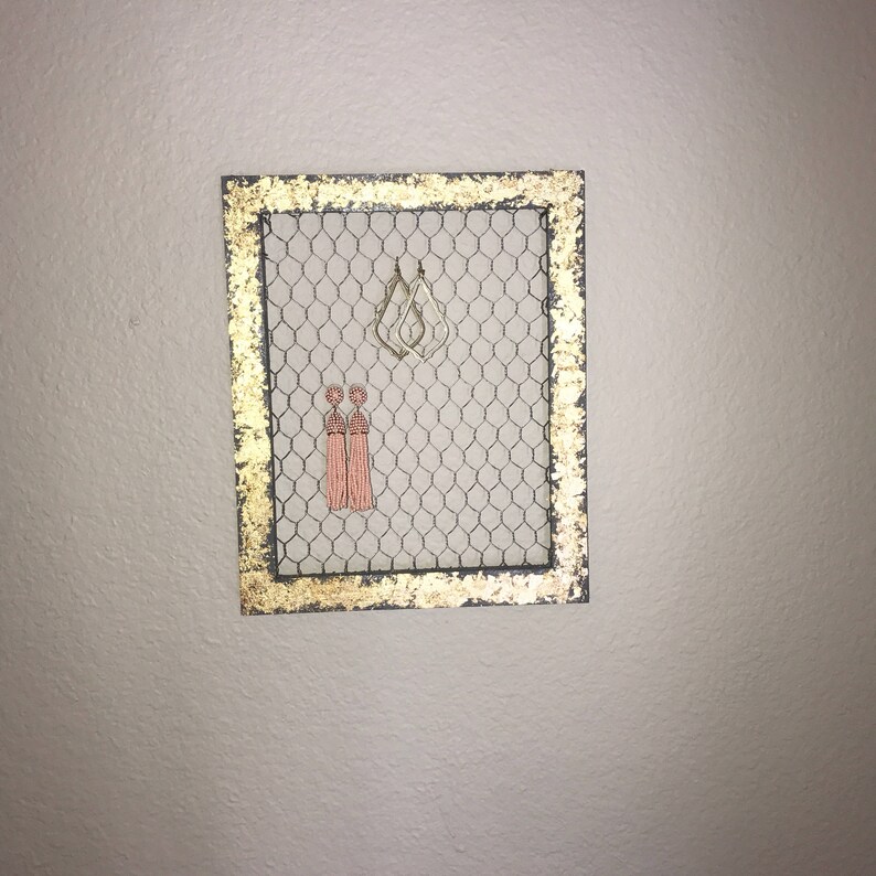 Gold Foil Earring Frame Holder