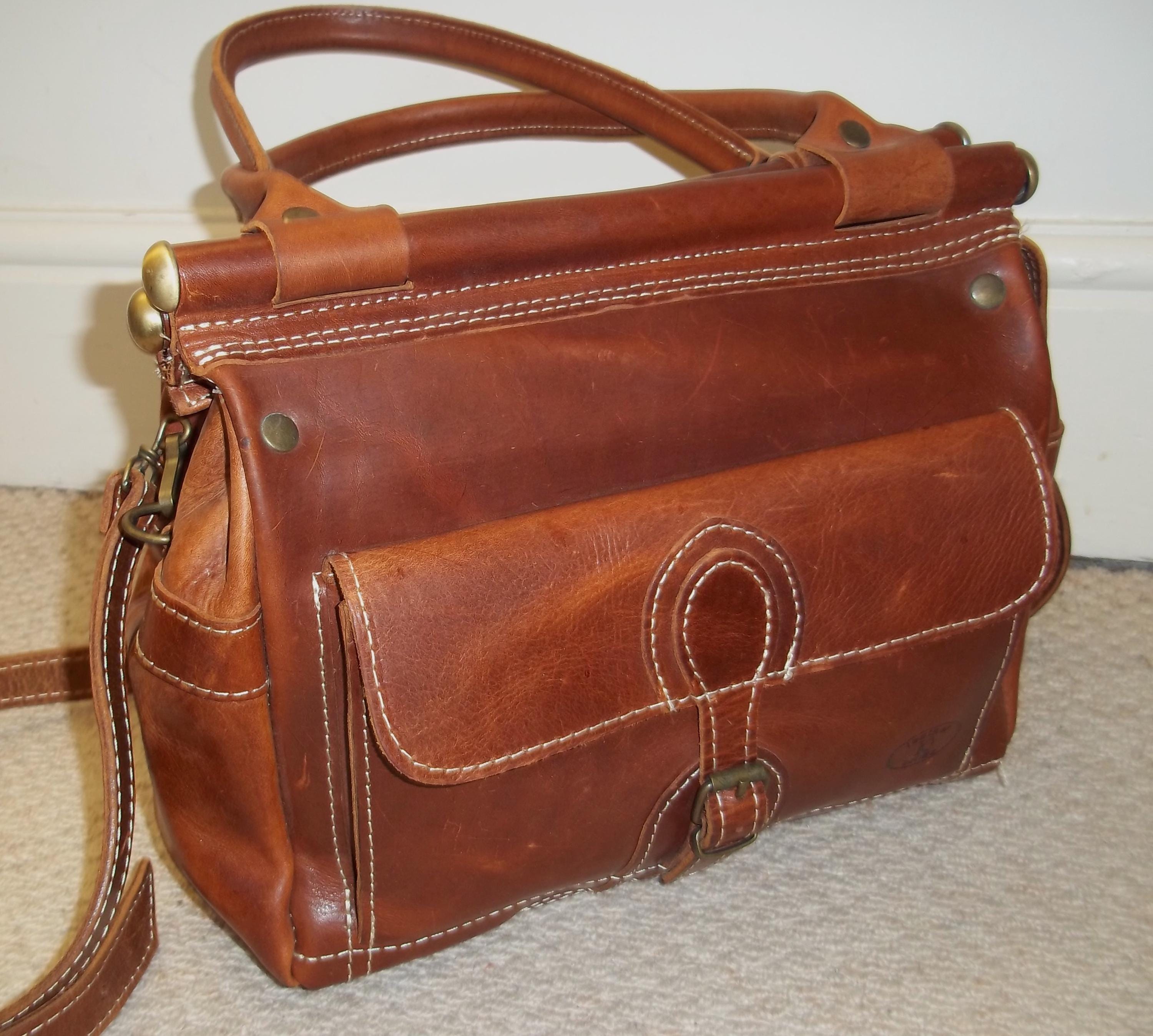 【Vintage】グラッドストンバッグ｜レザー製クラシックバッグ ブラウン Vintage Gladstone Bag - Etsy