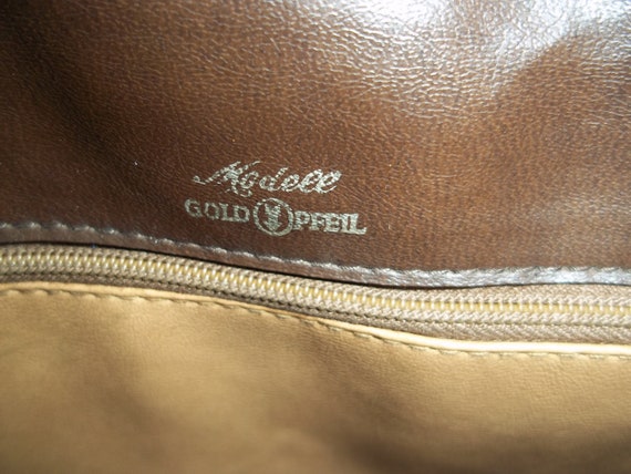 Vintage GOLDPFEIL Taupe Brown Marbled Leather Sho… - image 8