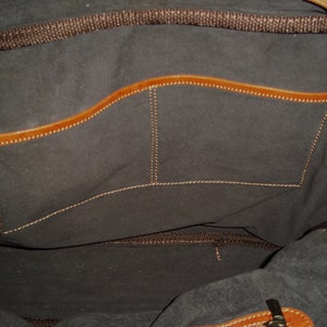 vintage unisexe sac de travail exécutif en cuir marron clair, sac à main, sac à bandoulière, bandoulière, messager image 8