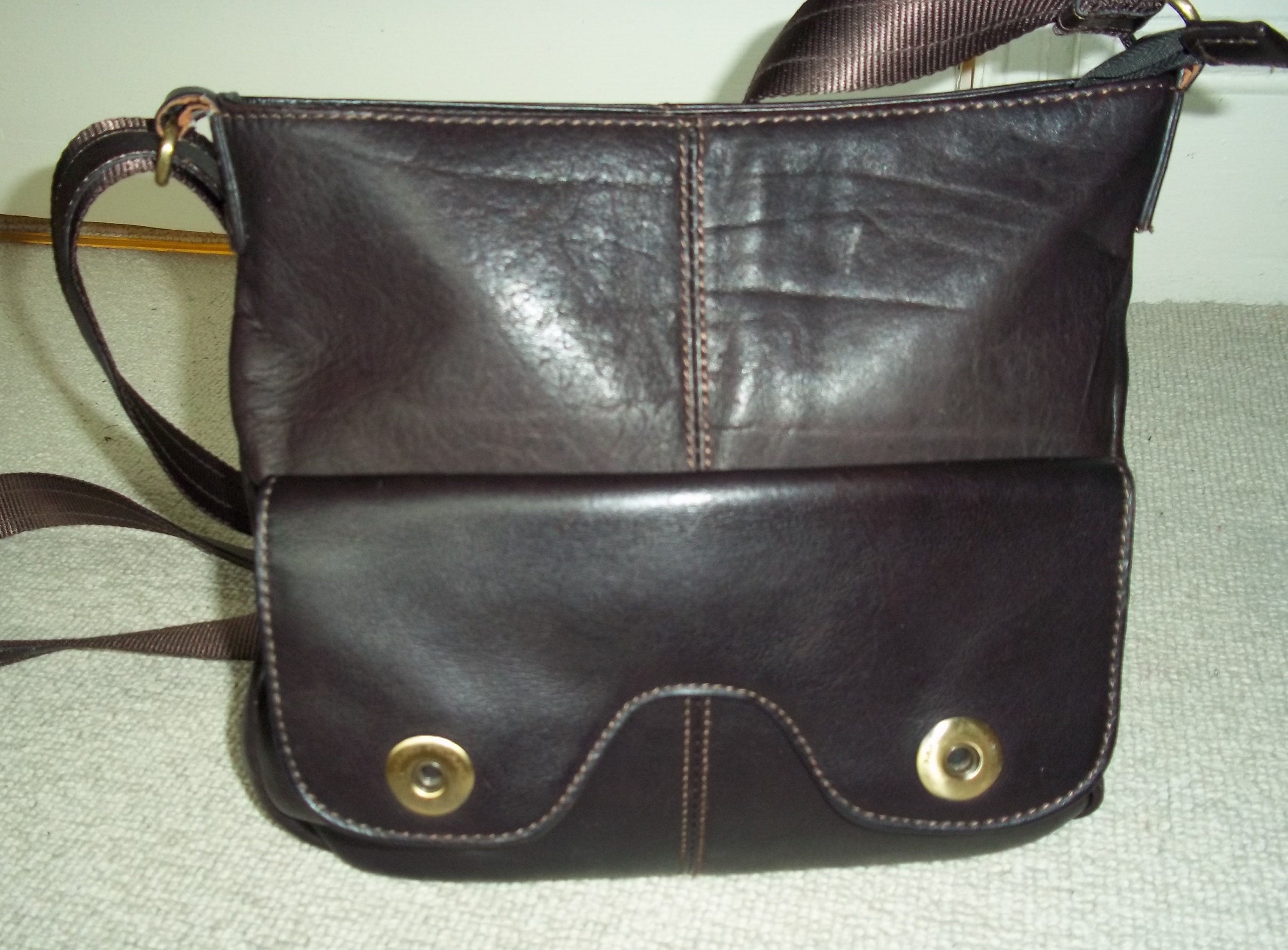 Leather handbag Picard Burgundy in Leather - 28262901