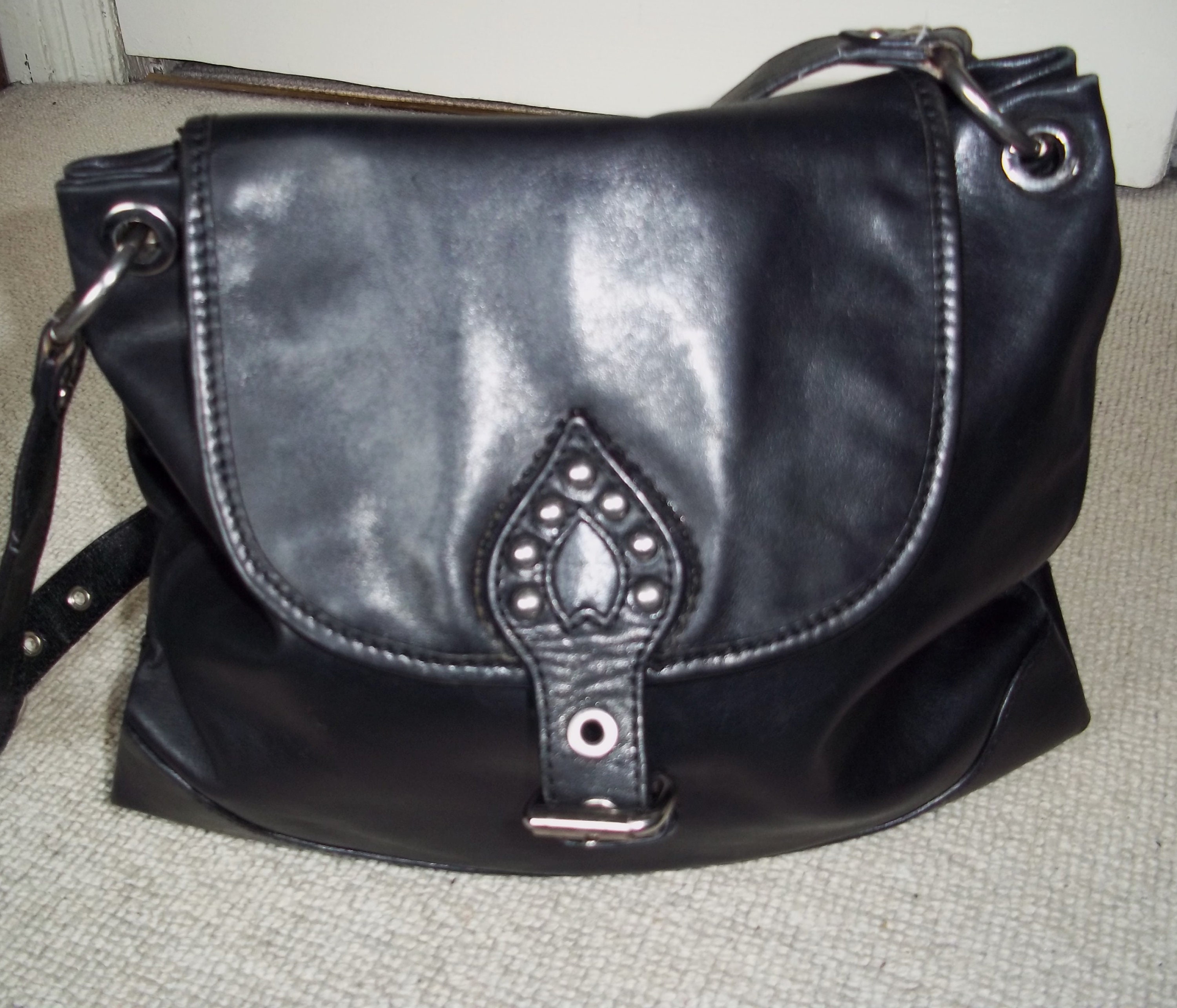 Exquisite Vintage CLAUDIO FERRICI Black Buttersoft Leather
