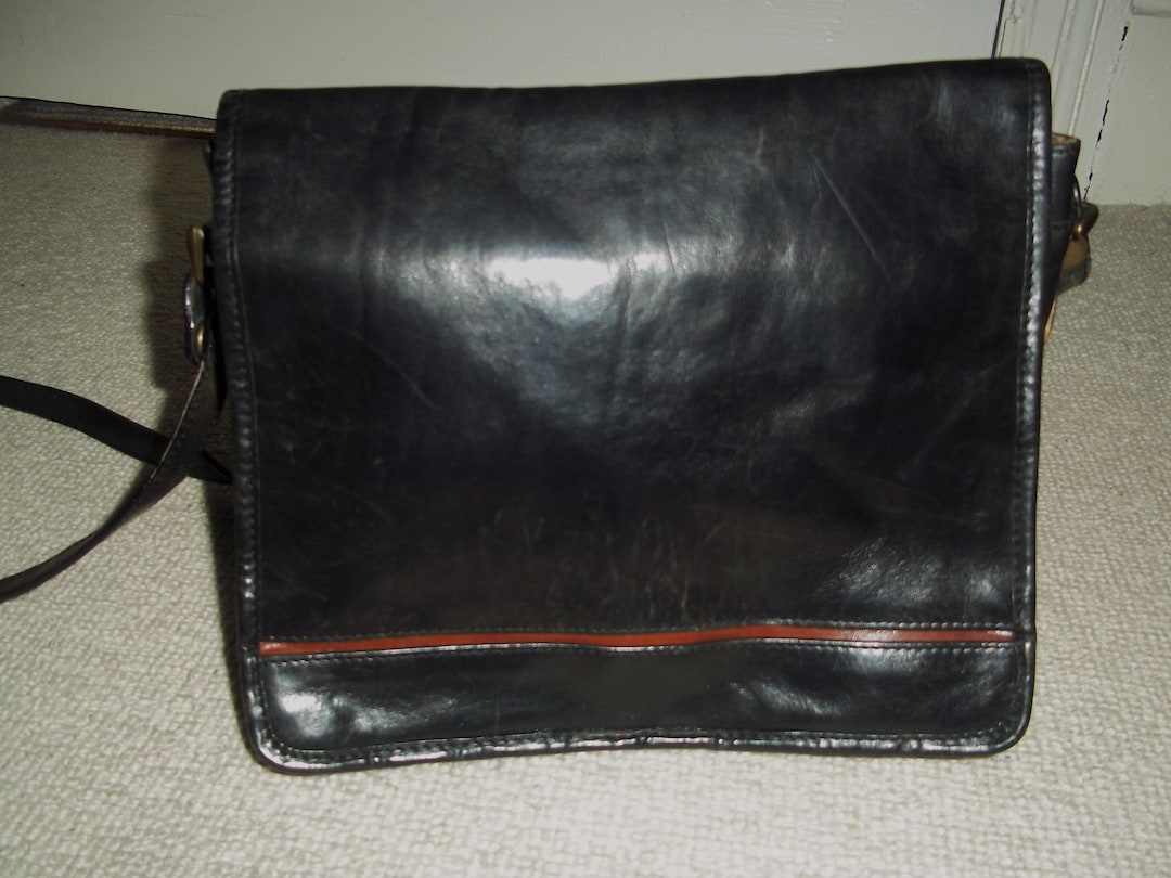 Exquisite Vintage 1980's CLAUDIO FERRICI (italy) Black Tan