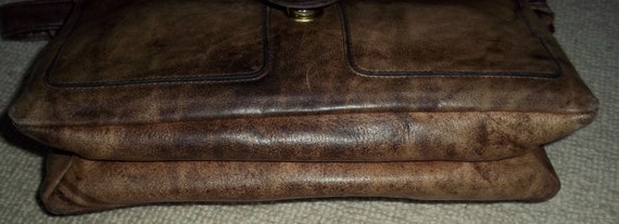 Vintage GOLDPFEIL Taupe Brown Marbled Leather Sho… - image 5