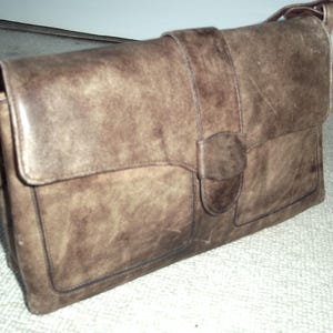 Vintage GOLDPFEIL Taupe Braun Marmorierte Leder Umhängetasche 1970's Retro Bag, Goldpfeil, Deutschland