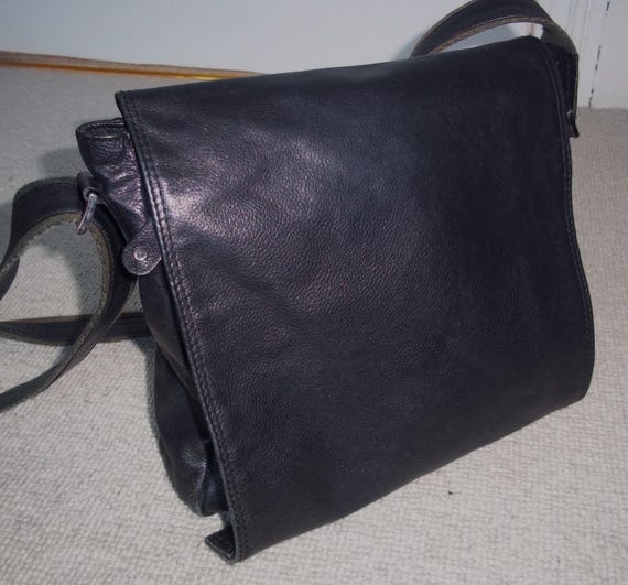 Vintage PRATO Black Leather Messenger Bag Crossbody Shoulder Bag Satchel Italian Quality Leather Bag Etsy Ireland