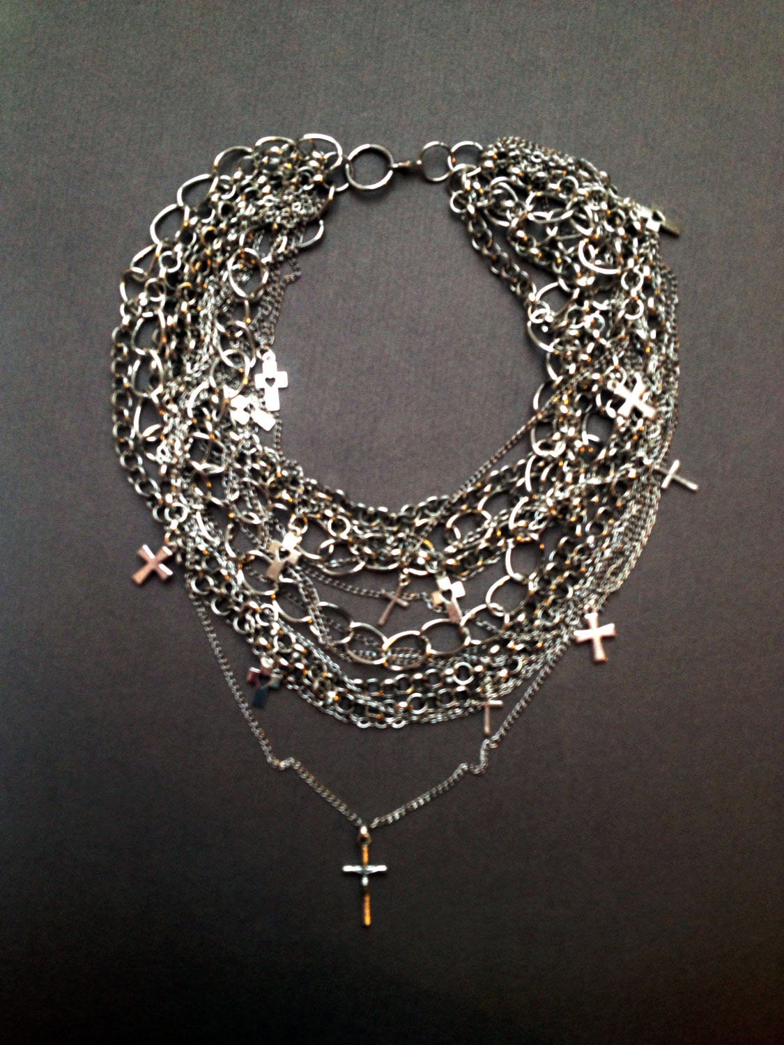 Cross necklace Gothic jewelry Victorian jewelry Necklace chain Etsy
