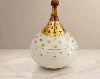 Rosenthal Rose Gold Sugar Bowl Vintage Porcelain Covered Dish 1980s