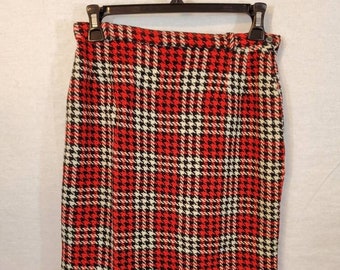 Vintage Mini Rock Rot Schwarz Karo S