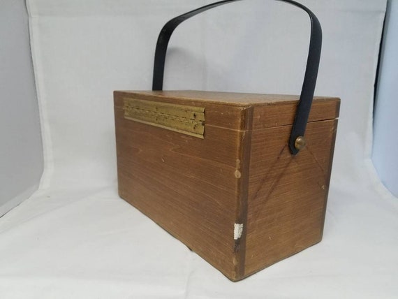 Vintage Enid Collins Cash Box Wood Bag Purse - image 9