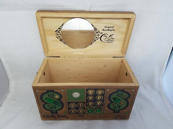 Vintage Enid Collins Cash Box Wood Bag Purse - image 4