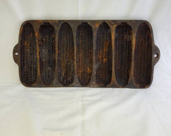 Vintage cast iron cornbread breadstick corn stick tin