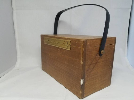 Vintage Enid Collins Cash Box Wood Bag Purse - image 6