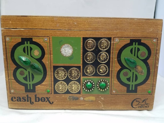 Vintage Enid Collins Cash Box Wood Bag Purse - image 2