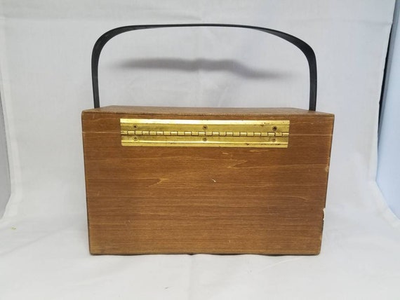 Vintage Enid Collins Cash Box Wood Bag Purse - image 8