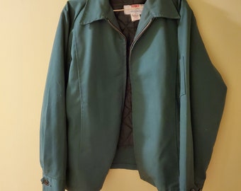 Vintage Unitog Work Uniform Industrial Trucker Outerwear Coat Jacket Green Men's Large Unisex