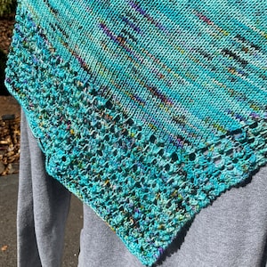 Beaded shawl, multi colored, asymmetrical