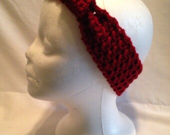 Crochet Headband - Crochet Ear Warmer - Crochet Headband for Women - Headband, Maroon Headband