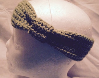 Crochet Headband - Crochet Ear Warmer - Crochet Women's Headband - Headband - Gift for Her -  Girl's Headband - Fern Green Headband