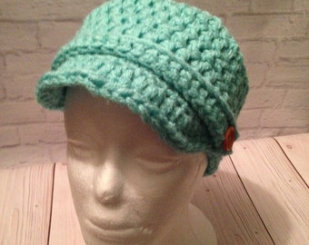 Crochet Newsboy Hat - Newsboy Cap - Baseball Hat - Newsboy Hat -News Boy Hat - Tea Hat - Birthday Gift - Warm Hat