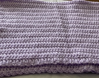 Crochet Baby Blanket, Baby Blanket, Baby Afgan, Baby Shower Gift, Pastel Purple