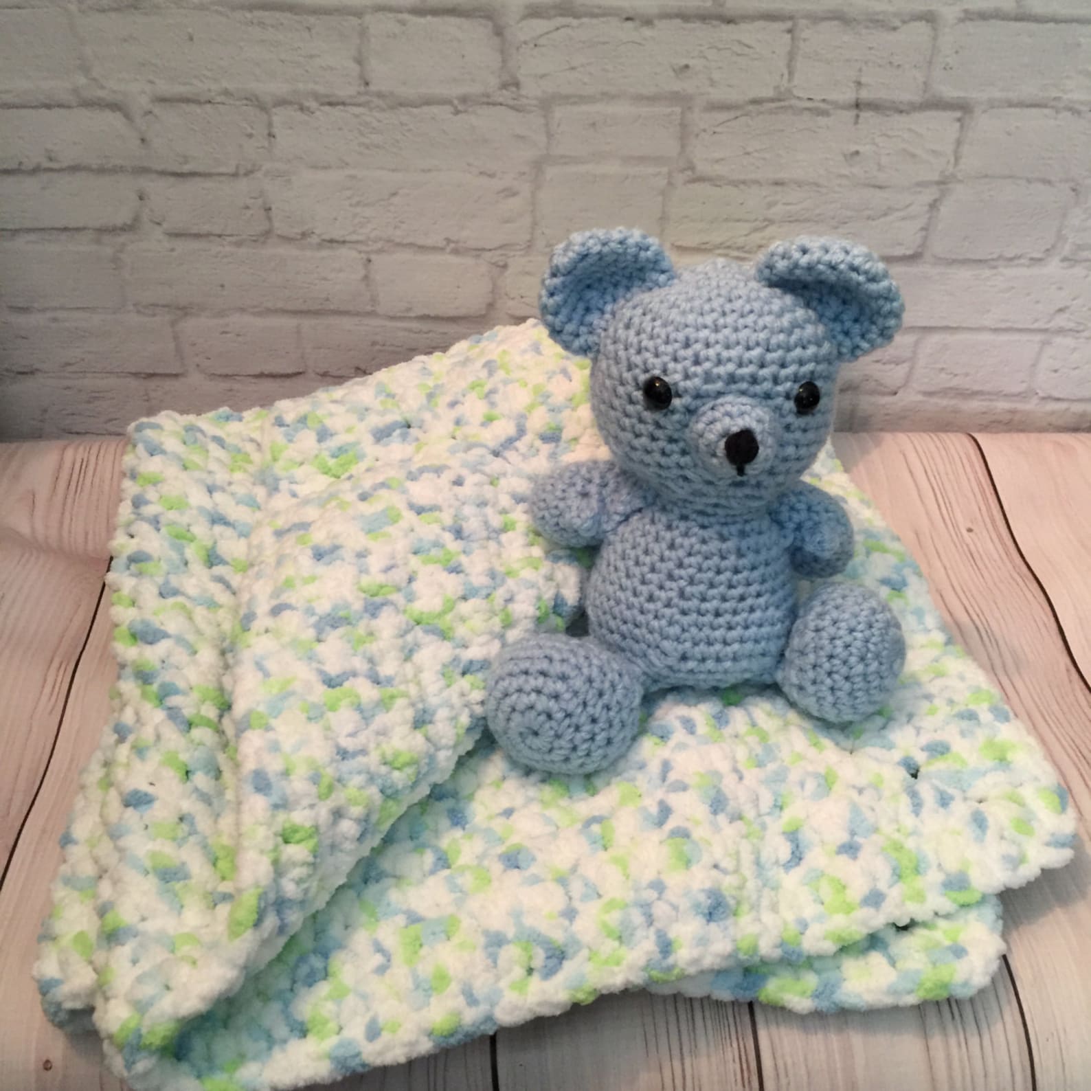 Crochet Baby Blanket and Teddy Bear Set Crochet Baby Blanket Etsy