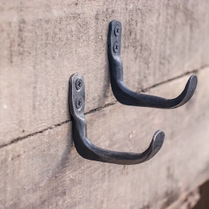 Hand forged J / L hook coat hook towel hook farmhouse rustic