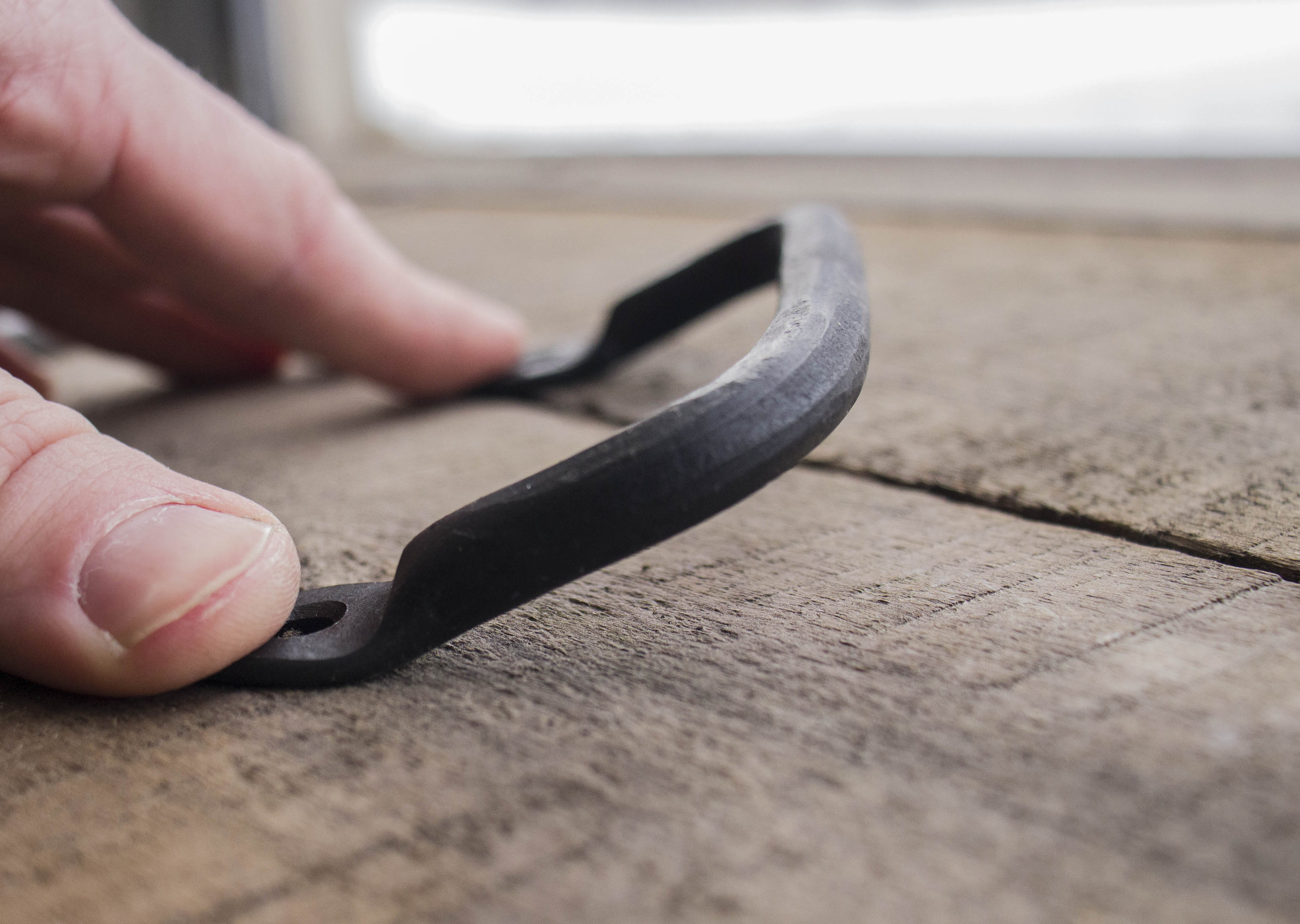 Hand Rustic Farmhouse Bent Steel Tray Handles / Drawer Etsy