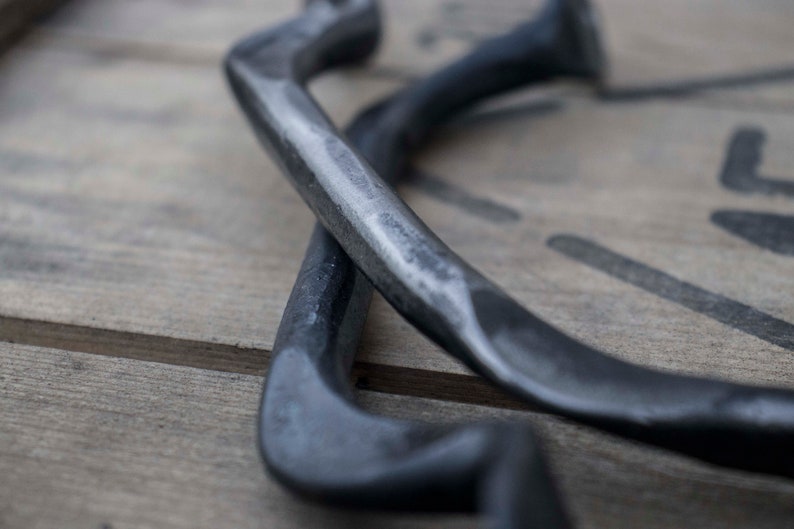 Hand forged rustic farmhouse steel handles / drawer pulls / DIY projects image 9