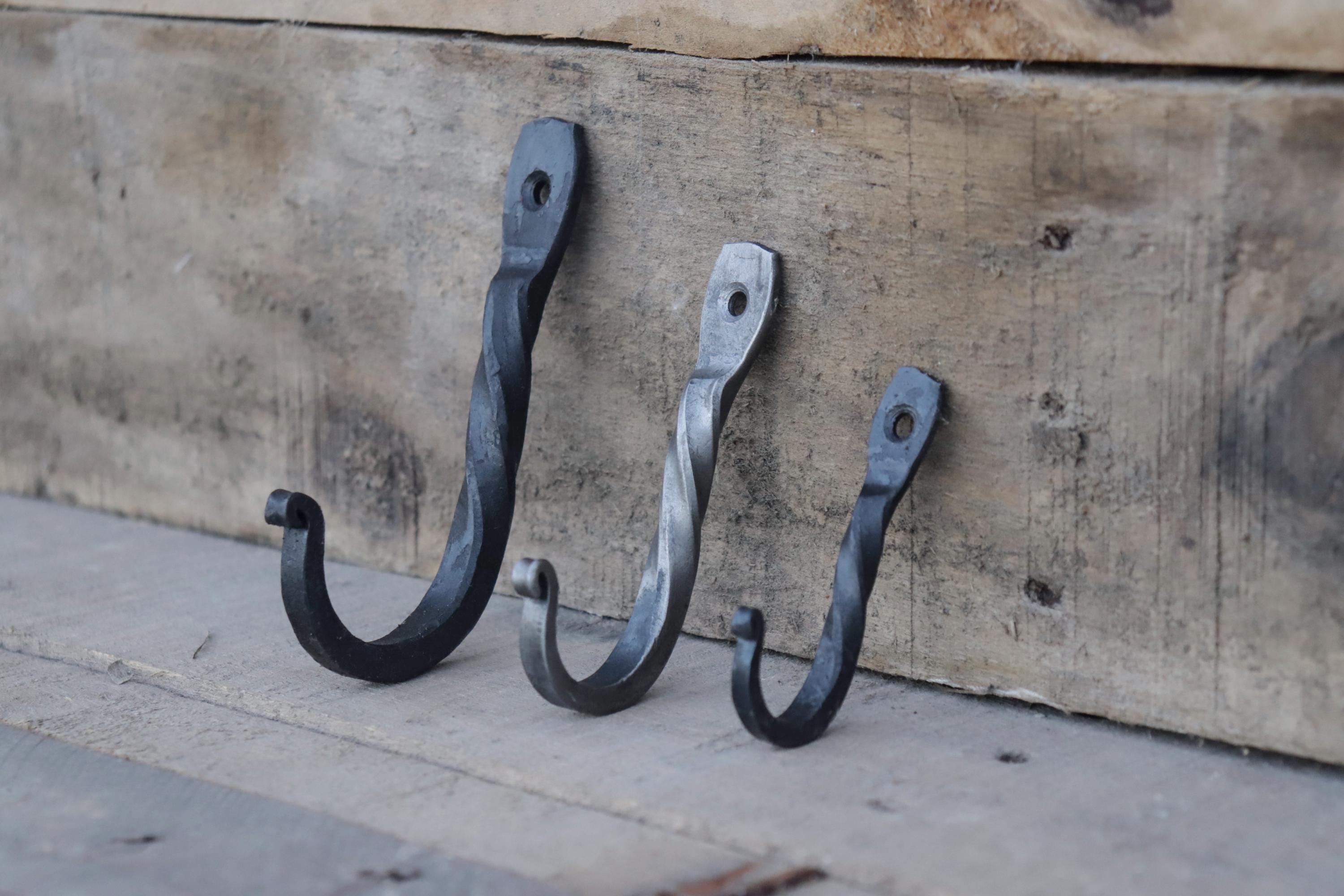 Hand Forged Rustic Vintage Farmhouse Cabin Steel Wall Twist Hook - Etsy