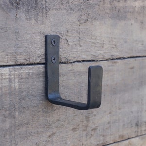 Hand Forged Wall Hook cord hook coat hook towel hook farmhouse rustic image 1