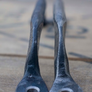 Hand forged rustic farmhouse steel handles / drawer pulls / DIY projects image 8