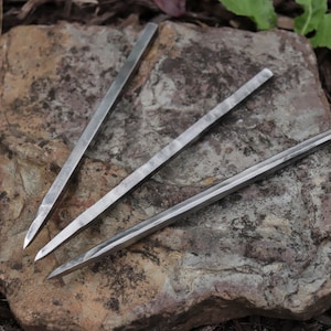 Hand forged steel ninja samurai minmalist styled yard target throwing spike darts tool - set of 3