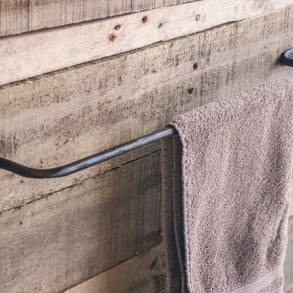 Hand Forged Towel / Cloth Rack Hammered Farmhouse Cabin