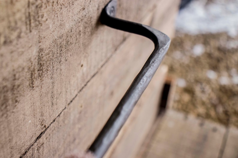 Hand Forged Towel / Cloth Rack Hammered Farmhouse Cabin image 2