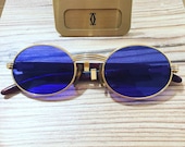 CARTIER GIVERNY Vintage Sunglasses Gold Plated Bubinga Wood