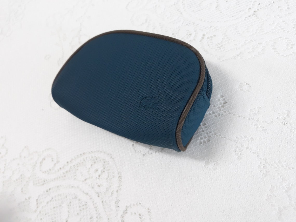 LACOSTE Vintage Wallet Coin Wallet Purse Cosmetics Pouch Blue Etsy