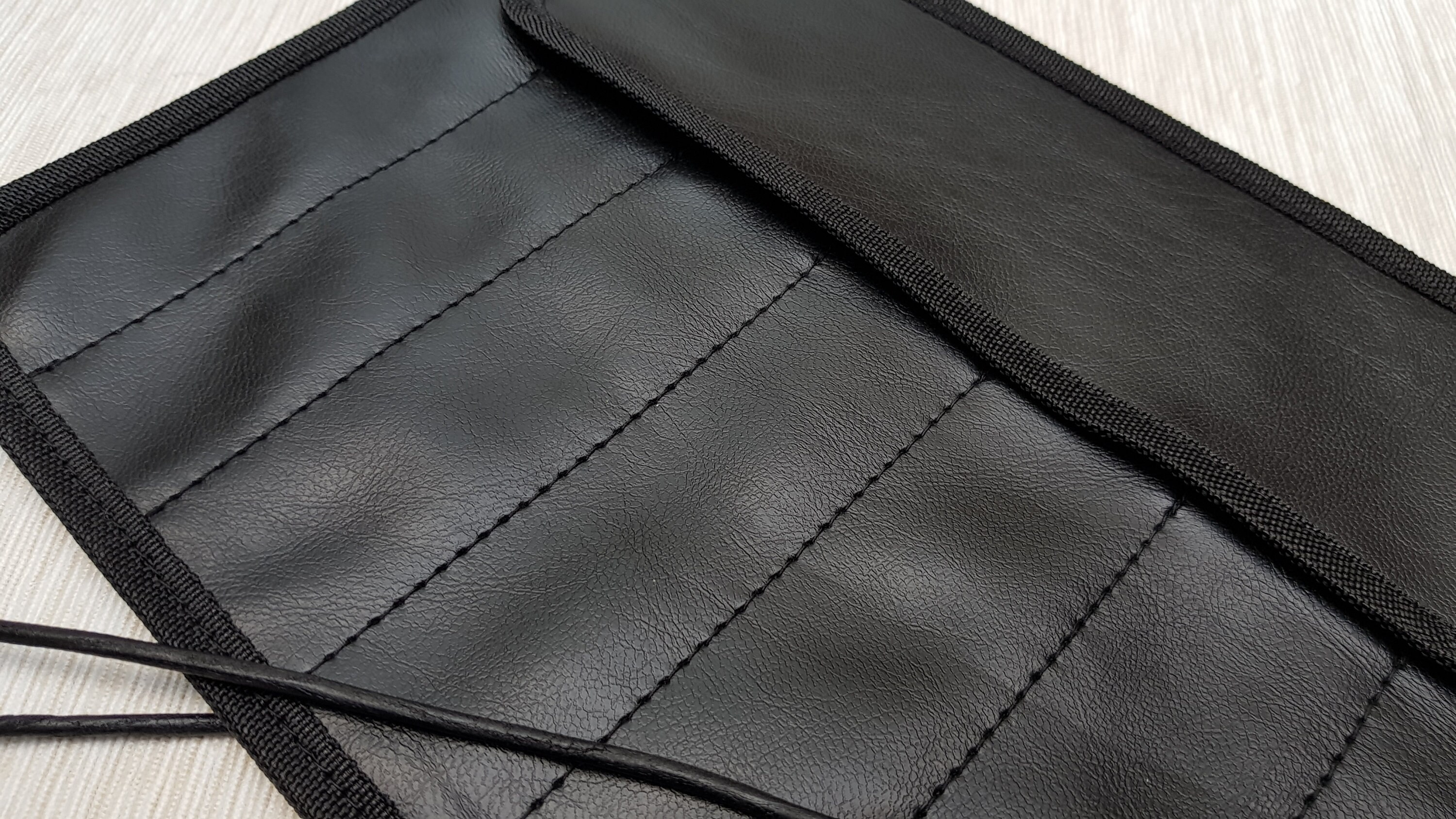 7day Straight Razor Black Faux Leather Roll/case by Windrose Etsy