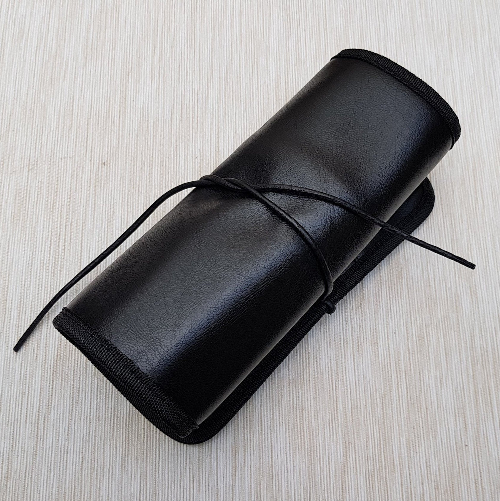 7day Straight Razor Black Faux Leather Roll/case by Windrose Etsy