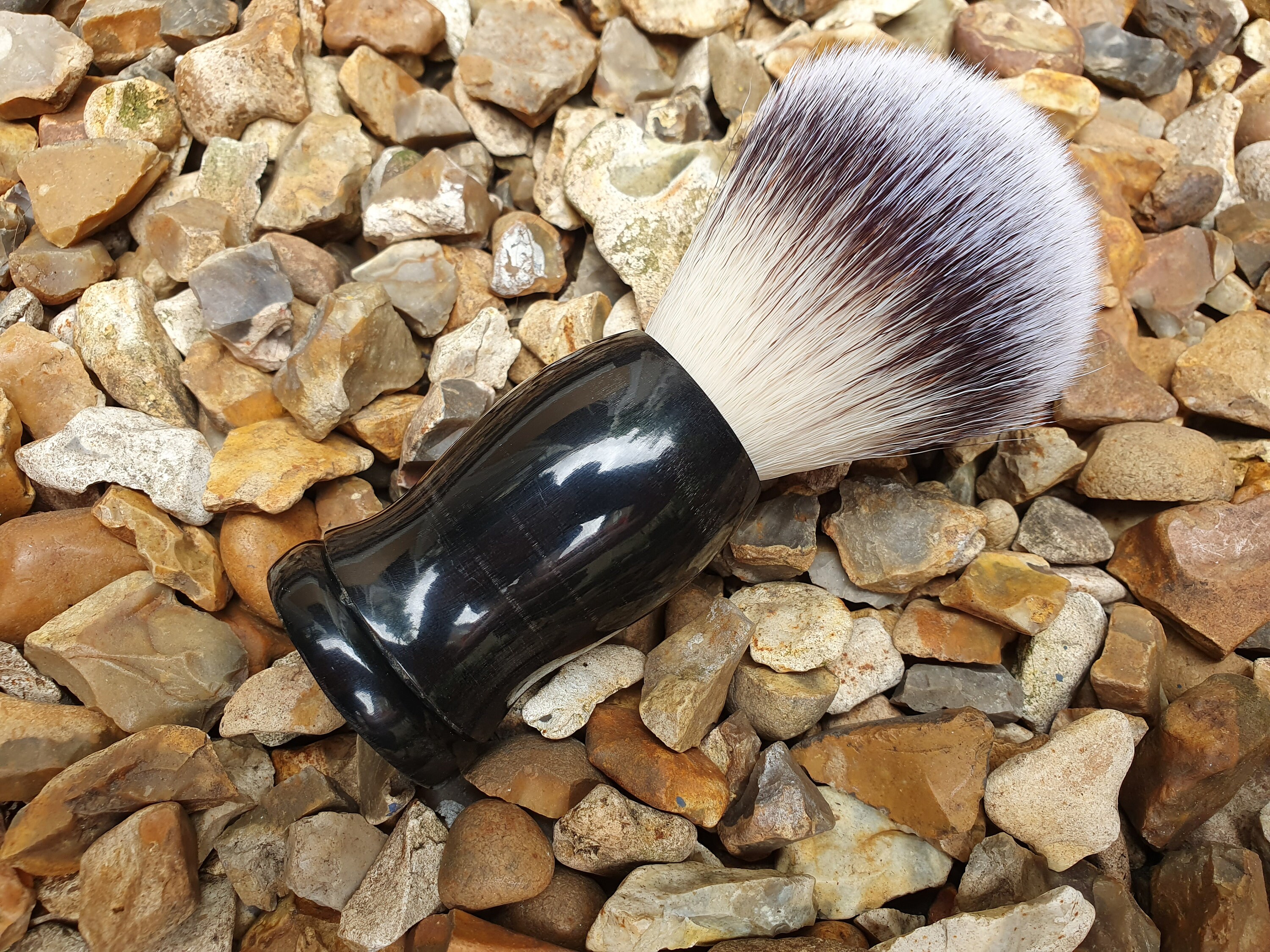 Natural Dark Horn Shaving Brush handle only High Quality. Etsy