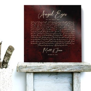 Personalized Bronze Song Plaque, Custom Sign, 19 Year Anniversary Gift for wife, Bronze Gift, with Lyrics, Rustic Wall Art, 19th Anniversary