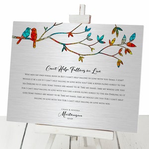 Song Lyric Sign, Our song on Tin, Tin Year Gift, 10th Anniversary Gift, Tin Anniversary Gift, 10 Year Anniversary Gift for Wife, Tin Sign
