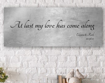 Personalized Quote with Names on Tin: Est Sign, Custom Metal Plaque, 10th Anniversary Gift