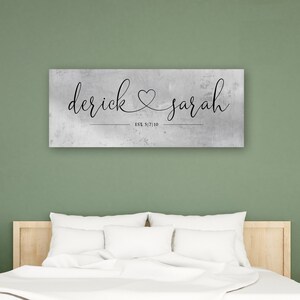 Personalized Tin Anniversary Sign: Couples Names & Date