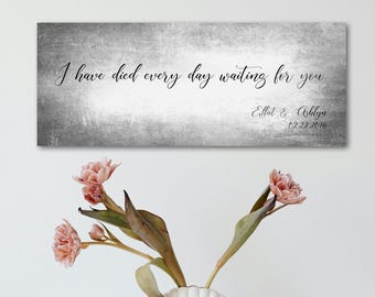 Personalized Tin Anniversary Sign: Custom Quote Wall Art