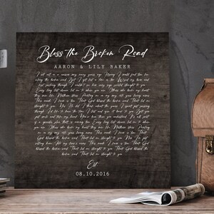 Personalized Rustic Song Plaque, 5th anniversary gift, 5 Year anniversary gift for wife, Custom song Plaque, Custom anniversary gift for him